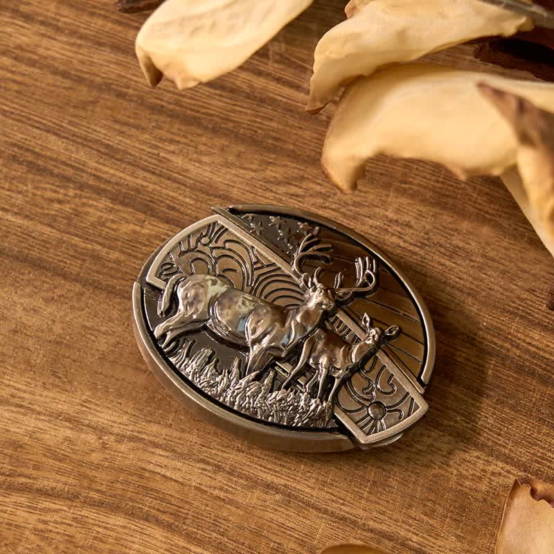 Deer DIY Hidden Knife Belt Buckle Longhorn Pendant Bull Ring Bundle Set  - image 5