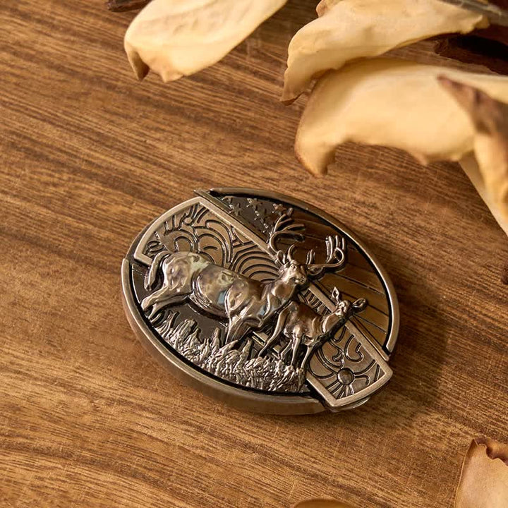 Deer DIY Hidden Knife Belt Buckle Longhorn Pendant Bull Ring Bundle Set  - image 5