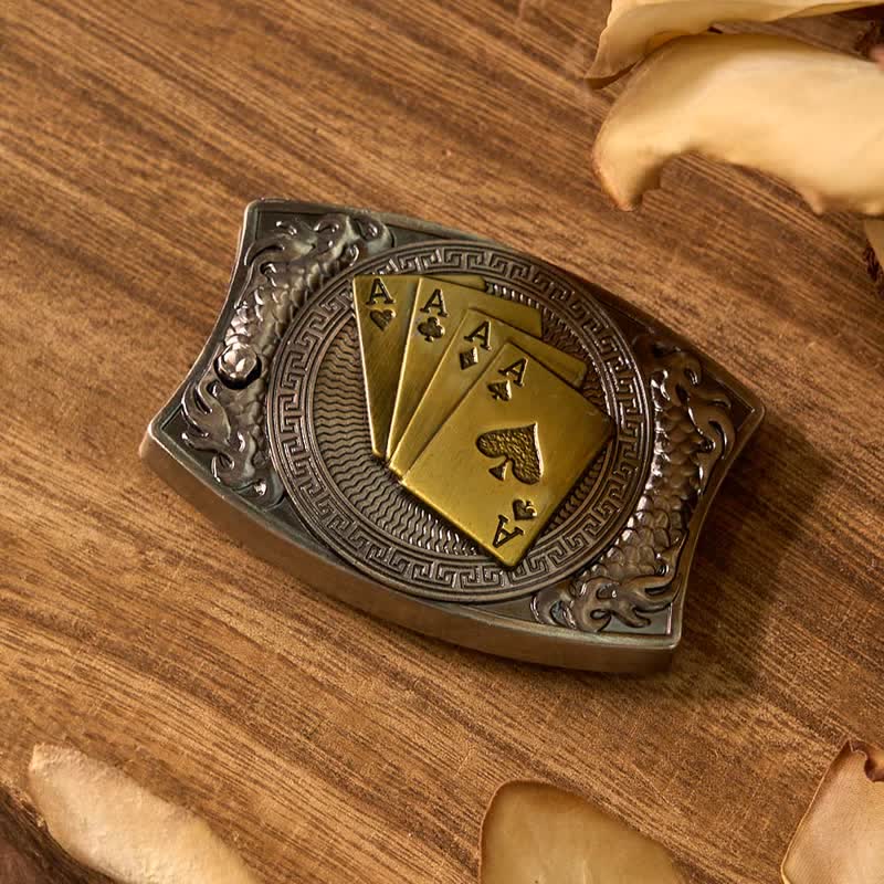 Lucky Poker DIY Hidden Knife Belt Buckle Lighter Buckle Bull Ring Bundle Set - image 2