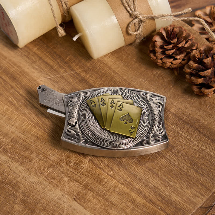 Functional DIY Hidden Knife Belt Buckle Retro Bull Ring Bundle Set  - image 52