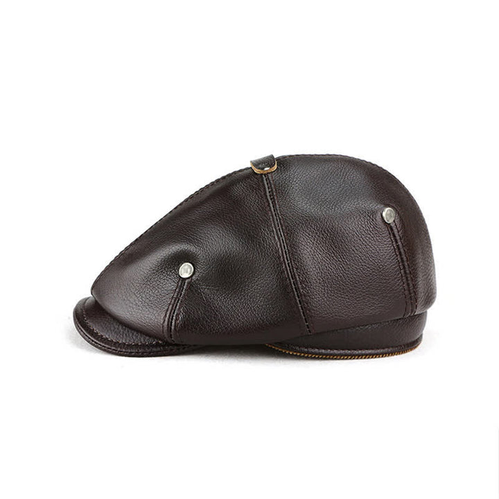 Chic Artist Painter Look Rivets Leather Beret Hat - image 15