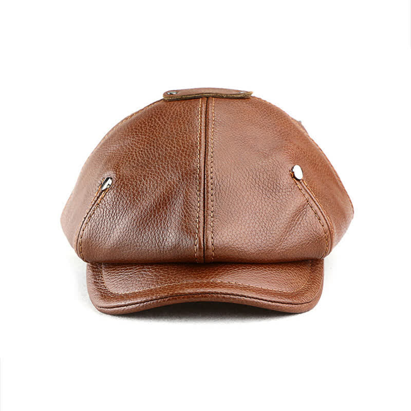 Chic Artist Painter Look Rivets Leather Beret Hat - image 1