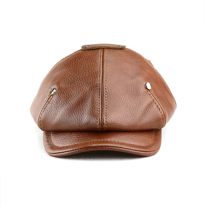 Chic Artist Painter Look Rivets Leather Beret Hat - image 1