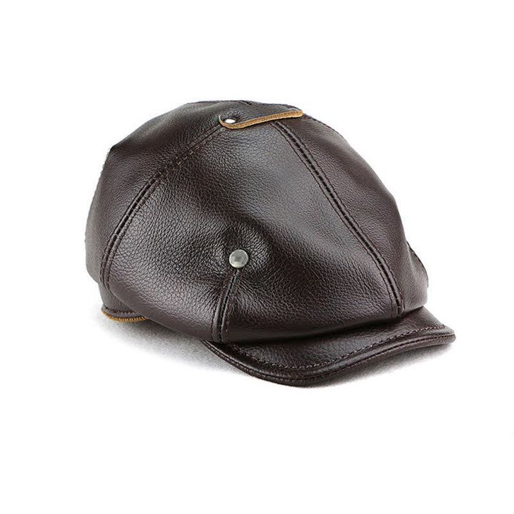 Chic Artist Painter Look Rivets Leather Beret Hat - image 14