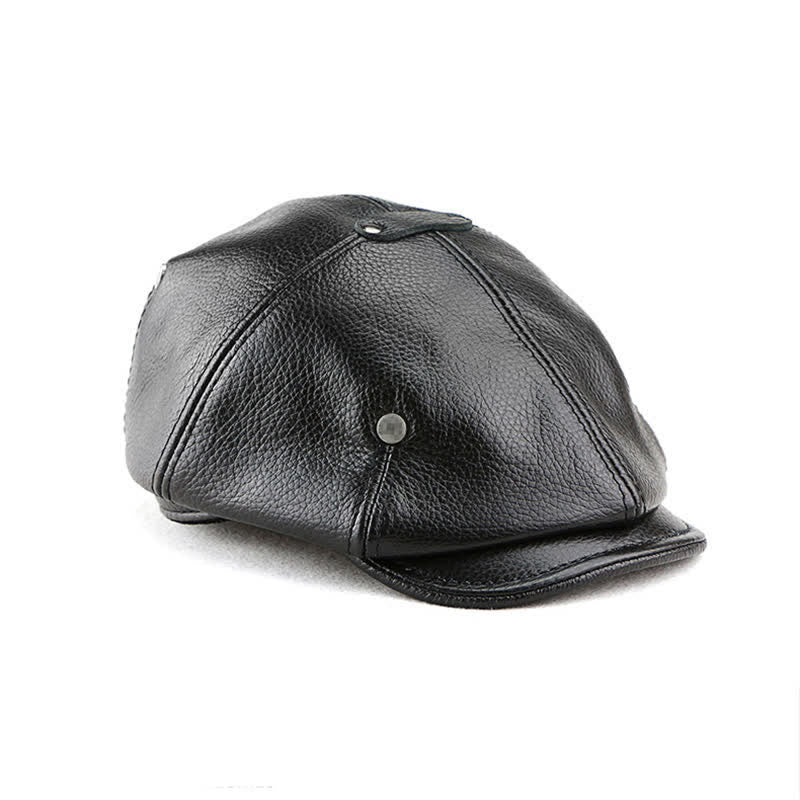 Chic Artist Painter Look Rivets Leather Beret Hat - image 10