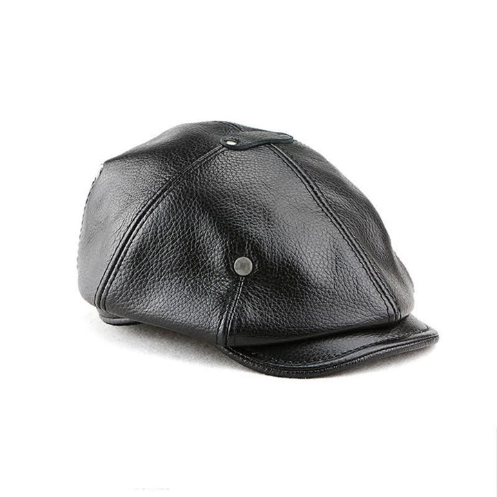 Chic Artist Painter Look Rivets Leather Beret Hat - image 10