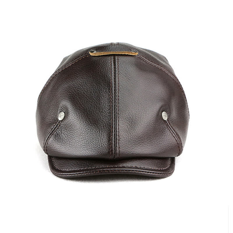 Chic Artist Painter Look Rivets Leather Beret Hat - image 12
