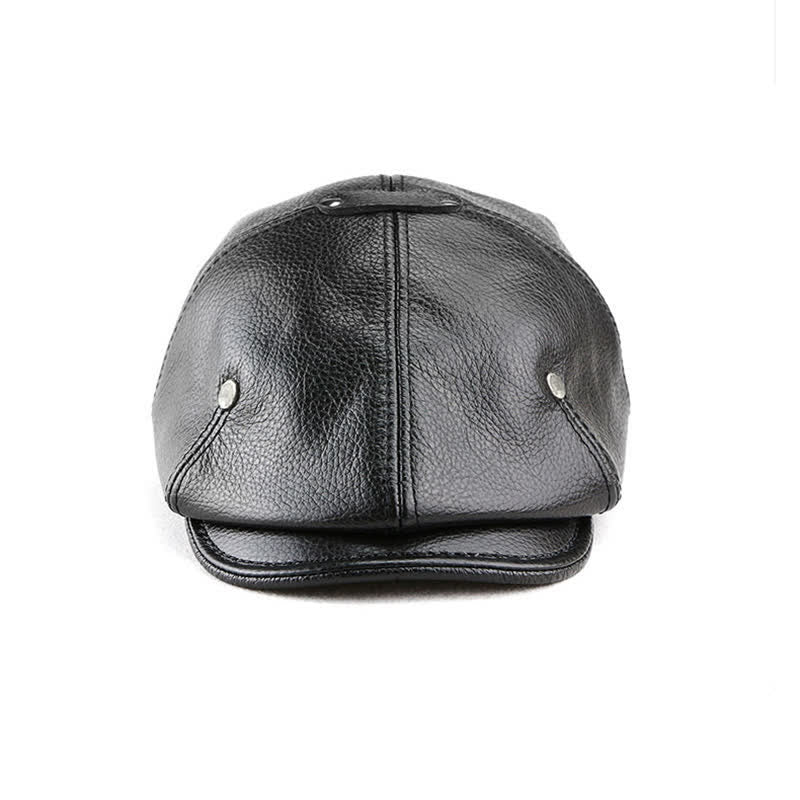 Chic Artist Painter Look Rivets Leather Beret Hat - image 9