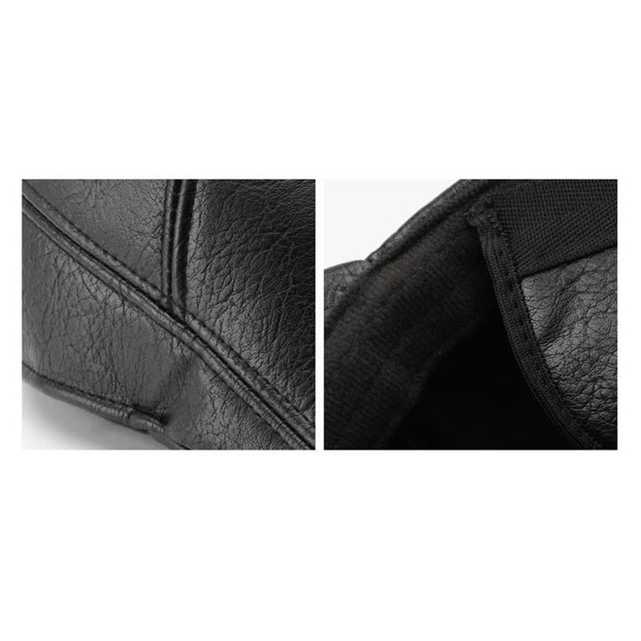 Leisure Style Winter Earmuffs Leather Beret Hat - image 6