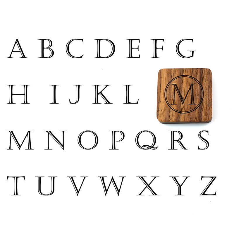 Men's Custom Letter Engrave Box Wooden Cufflinks - Z - image 2