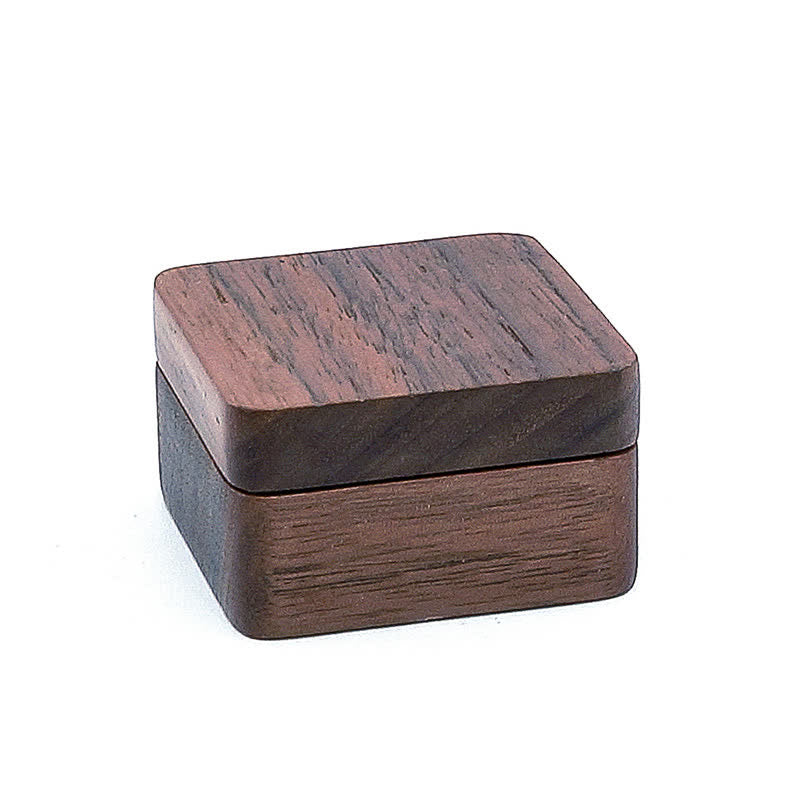 Men's Custom Engrave Letter Box Black Walnut Wooden Cufflinks