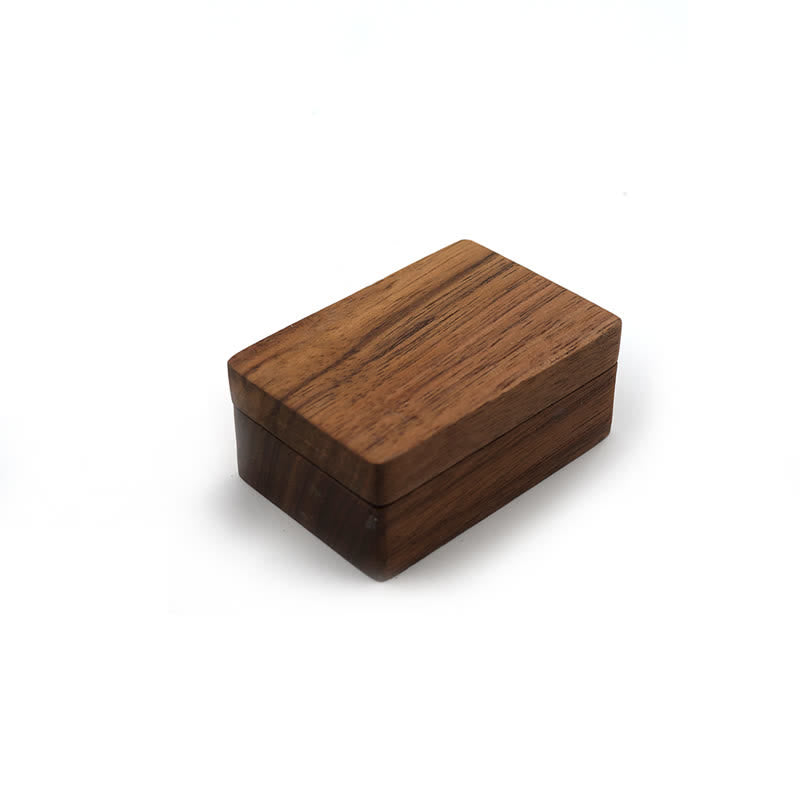 Men's Custom Engraving Box Surface Wedding Day Wooden Cufflinks Set - image 8
