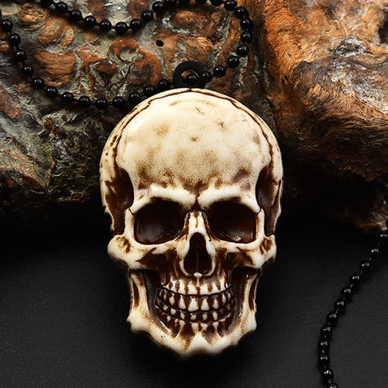 Creative Skull Mini Folding Knife Necklace Keychain With Chain - image 5