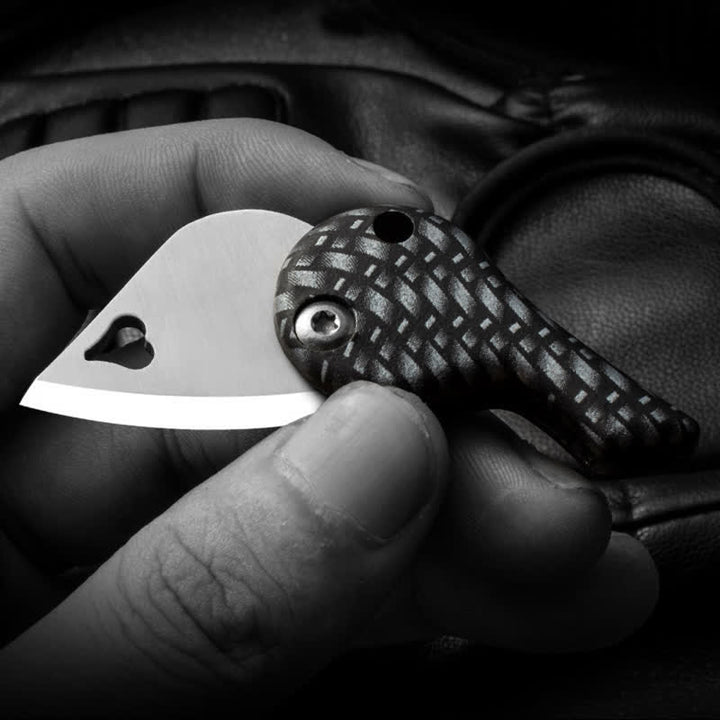 Heart Shaped Hollow Blade Pocket Folding Knife Keychain - image 6