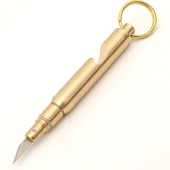 Multifunctional Bottle Opener Hidden Knife Detachable Bullet Keychain - image 1