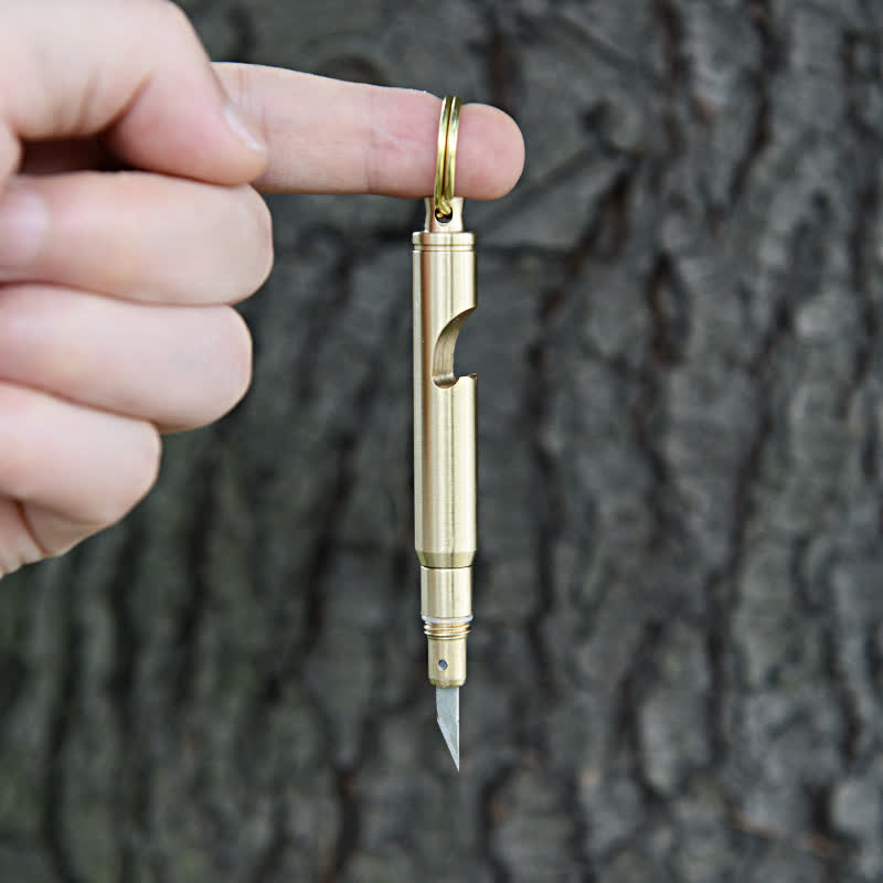 Multifunctional Bottle Opener Hidden Knife Detachable Bullet Keychain - image 9