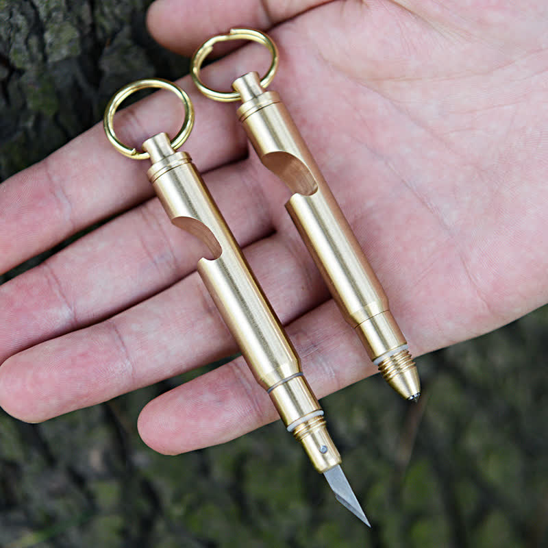 Multifunctional Bottle Opener Hidden Knife Detachable Bullet Keychain - image 8
