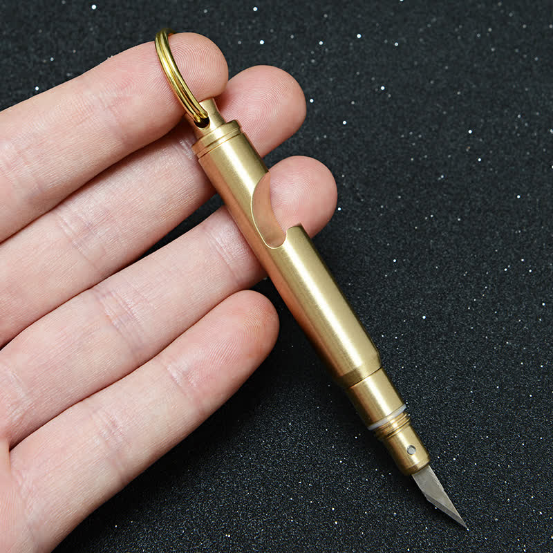 Multifunctional Bottle Opener Hidden Knife Detachable Bullet Keychain - image 2