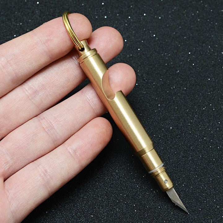 Multifunctional Bottle Opener Hidden Knife Detachable Bullet Keychain - image 2