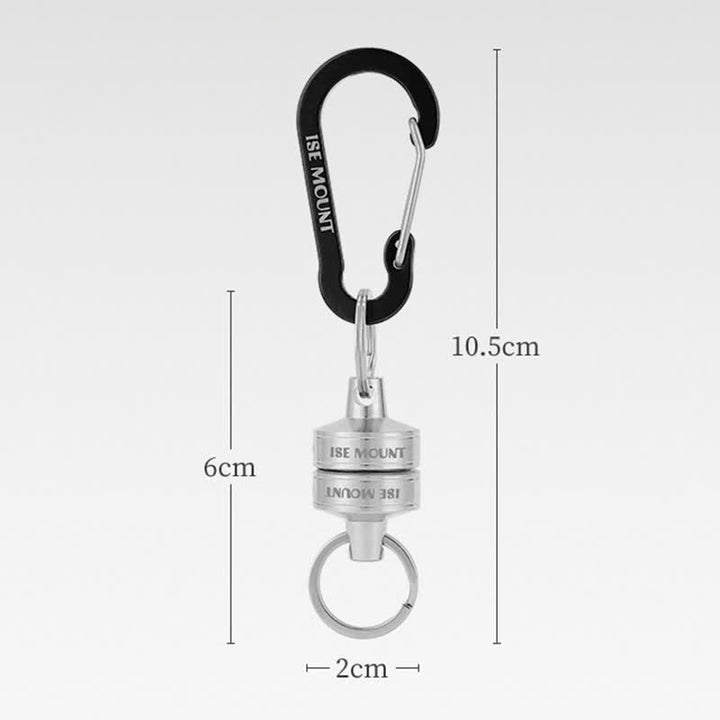 Magnetic Buckle Spring Rope Net Release Holder Keychain - Without Rope - image 12