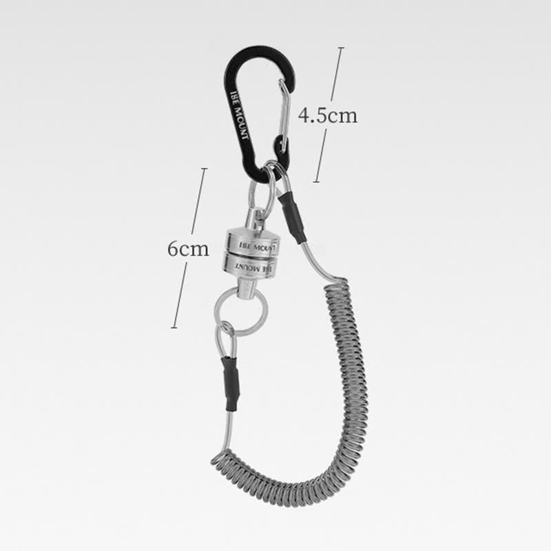 Magnetic Buckle Spring Rope Net Release Holder Keychain - image 11