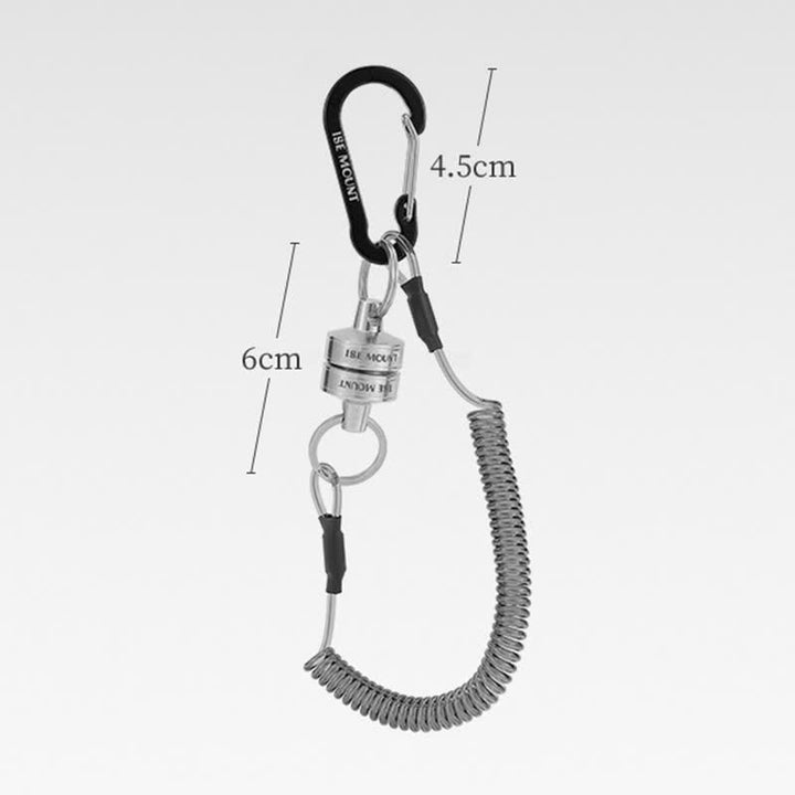 Magnetic Buckle Spring Rope Net Release Holder Keychain - image 11