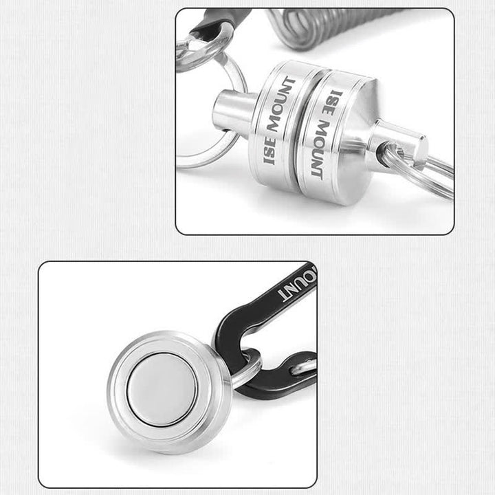 Magnetic Buckle Spring Rope Net Release Holder Keychain - image 10
