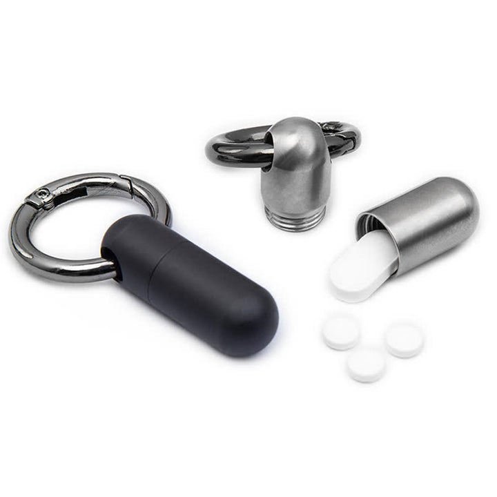 Compact Mini Size Waterproof Pill Container Keychain - image 9