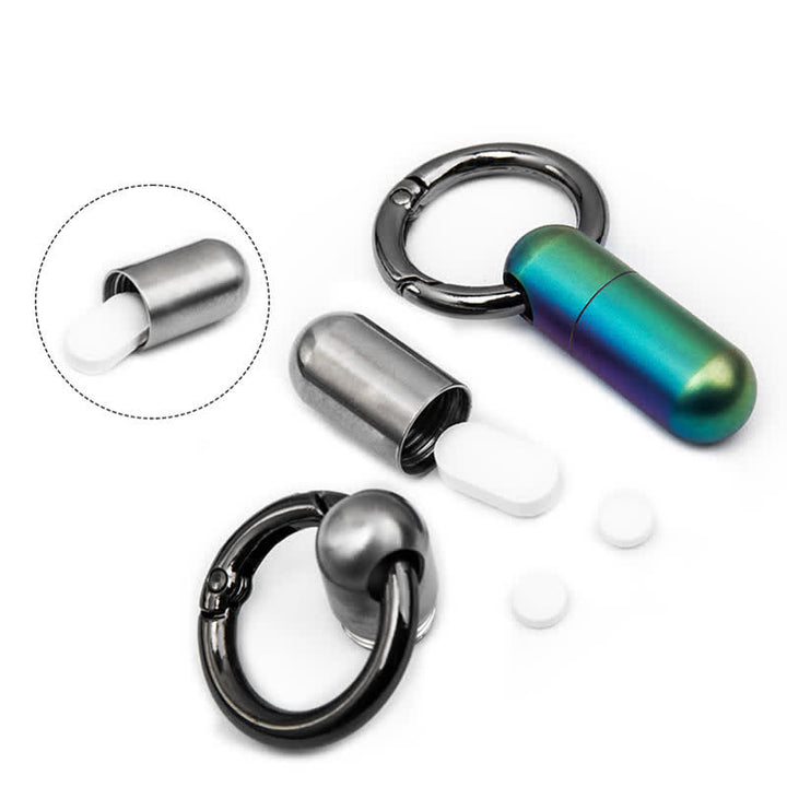 Compact Mini Size Waterproof Pill Container Keychain - image 8