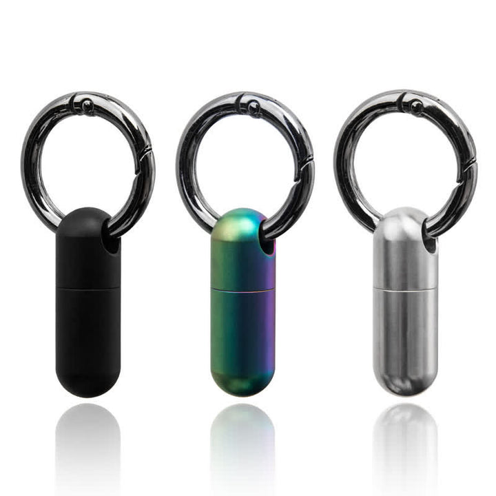 Compact Mini Size Waterproof Pill Container Keychain - image 0