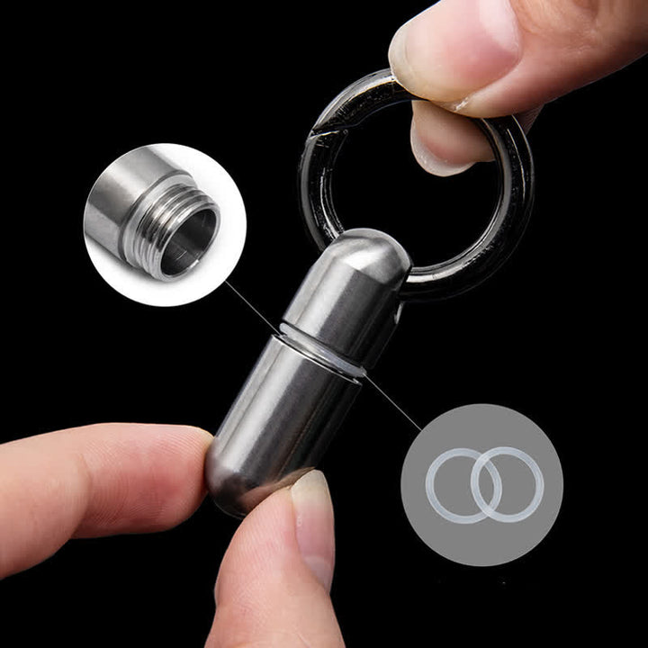 Compact Mini Size Waterproof Pill Container Keychain - image 4