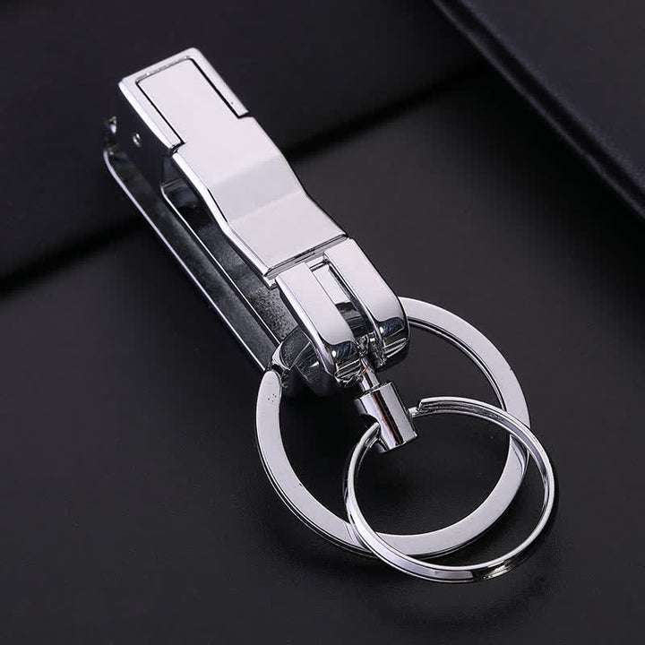 Waist Hanging Anti-lost Removable Keychain - Silver - image 9