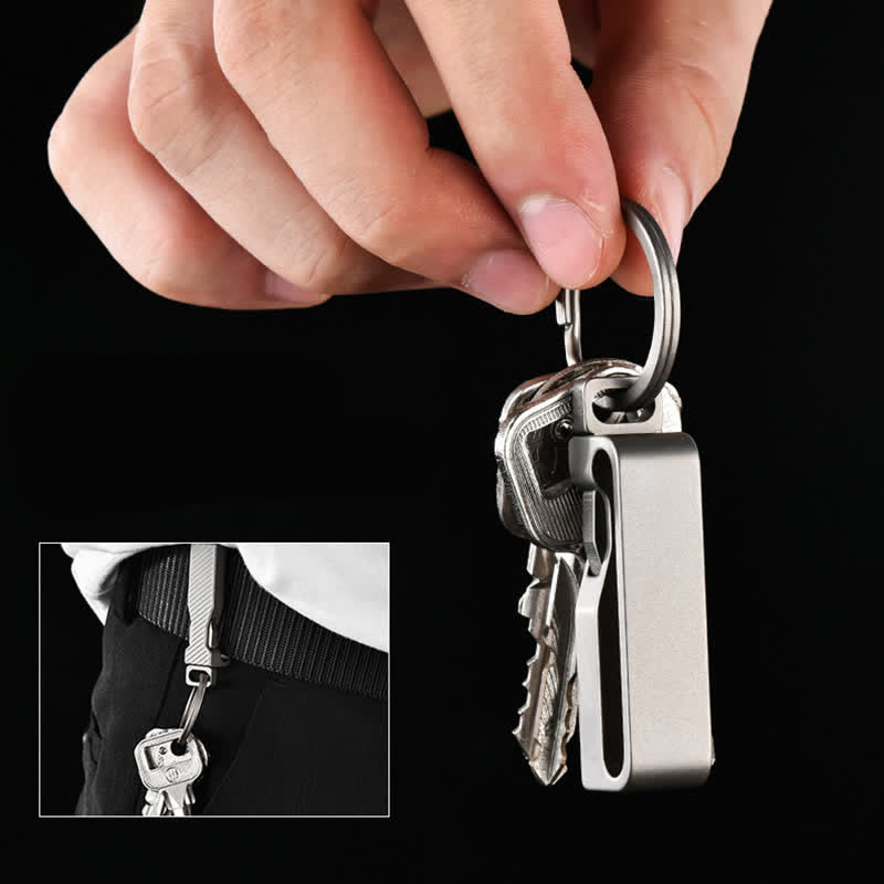Titanium Quick Release Belt Clip Detachable Keychain - image 1