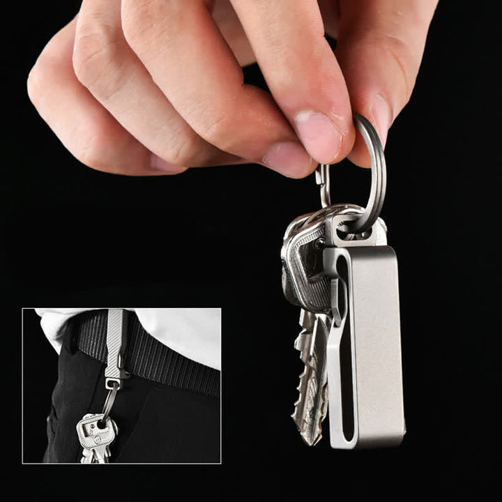 Titanium Quick Release Belt Clip Detachable Keychain - image 1