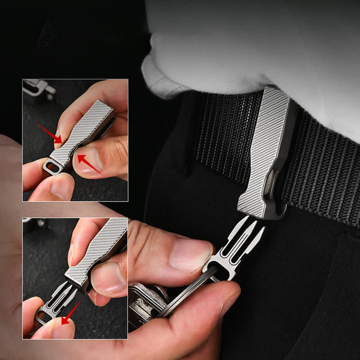 Titanium Quick Release Belt Clip Detachable Keychain - image 3