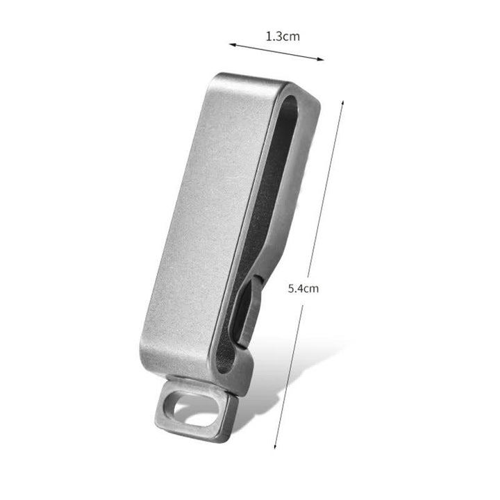 Titanium Quick Release Belt Clip Detachable Keychain - Silver - image 2