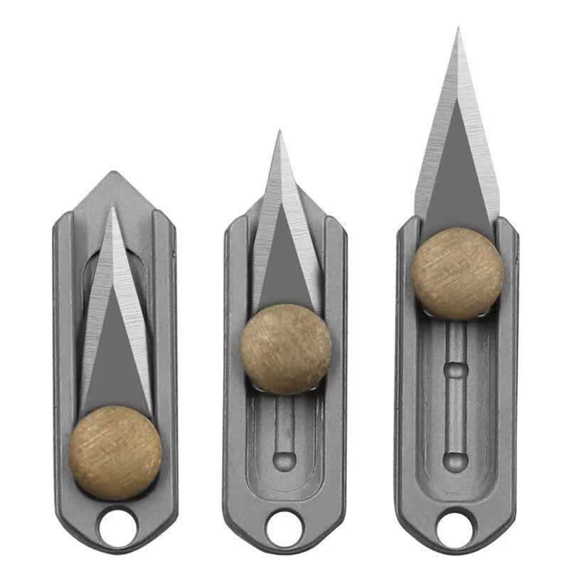 EDC Tool Brass Mini Push Blade Keychain - image 8