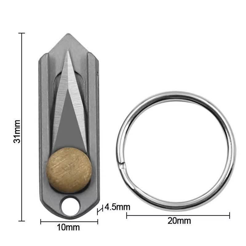 EDC Tool Brass Mini Push Blade Keychain - image 7