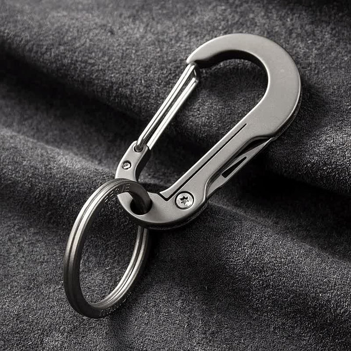 Folding Knife Pocket Cutter Carabiner Keychain - image 1