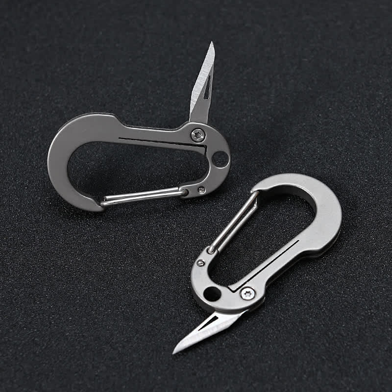 Folding Knife Pocket Cutter Carabiner Keychain - image 13