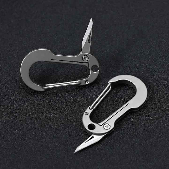 Folding Knife Pocket Cutter Carabiner Keychain - image 13