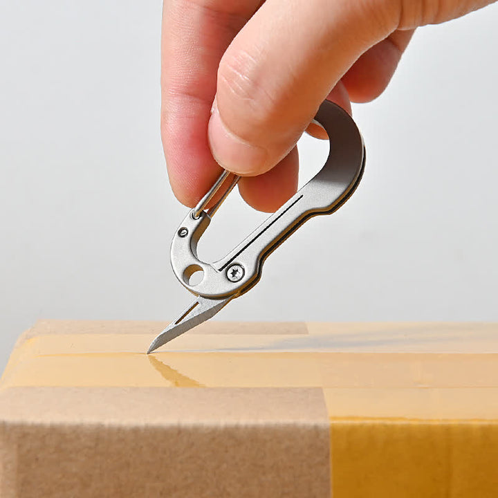 Folding Knife Pocket Cutter Carabiner Keychain - image 10