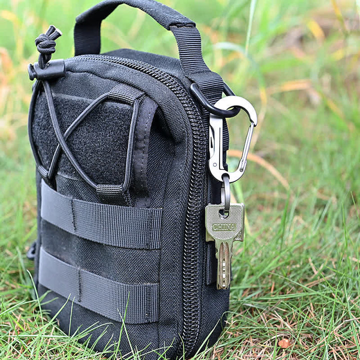 Folding Knife Pocket Cutter Carabiner Keychain - image 9
