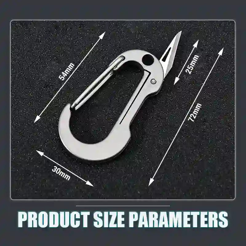 Folding Knife Pocket Cutter Carabiner Keychain - image 7