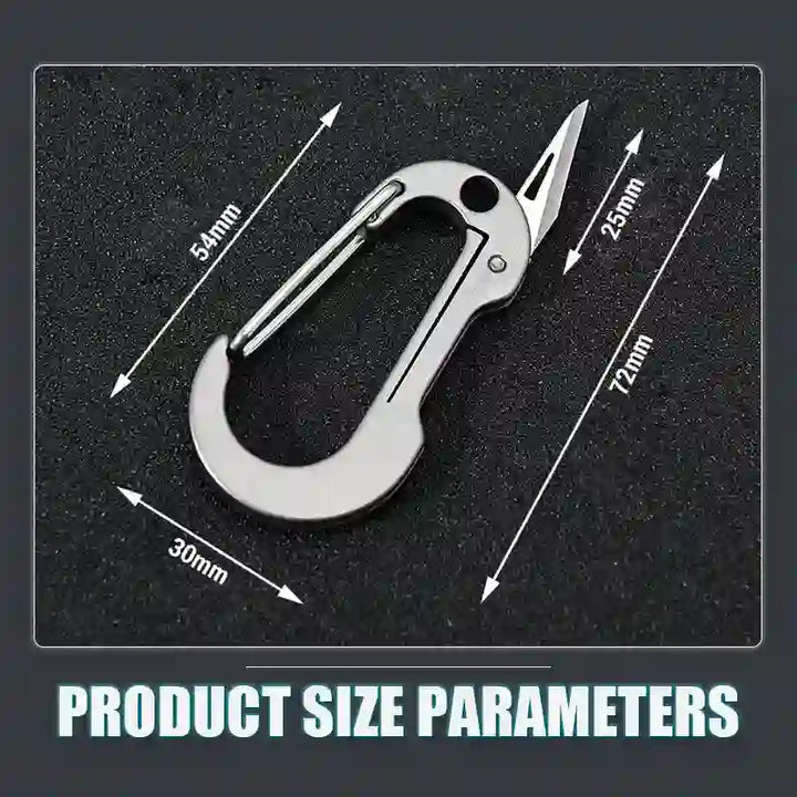 Folding Knife Pocket Cutter Carabiner Keychain - image 7