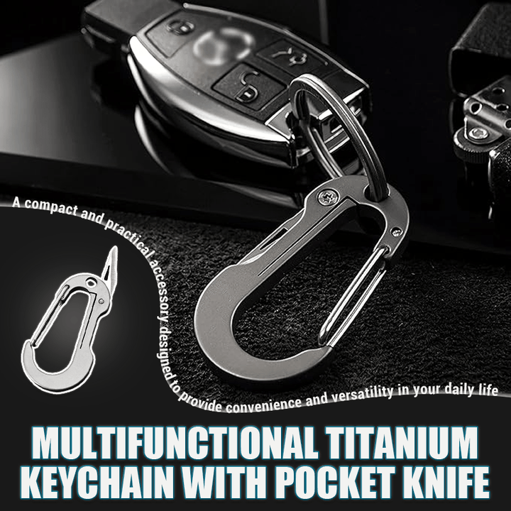 Folding Knife Pocket Cutter Carabiner Keychain - image 6