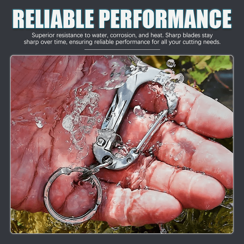 Folding Knife Pocket Cutter Carabiner Keychain - image 3