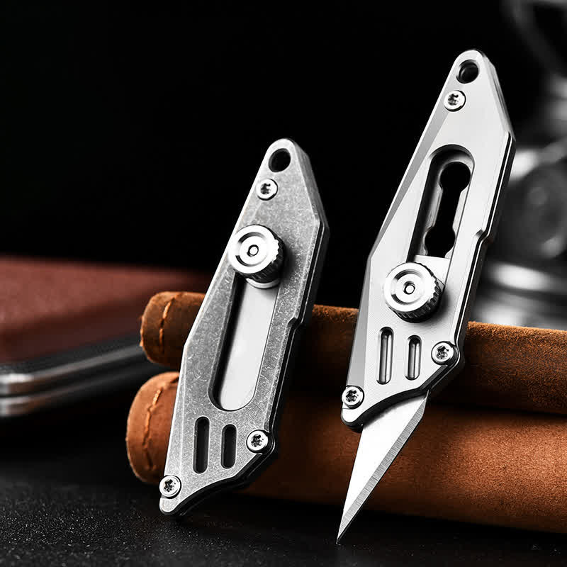Push Pocket Knife Portable Unboxing Cutter Keychain - image 5