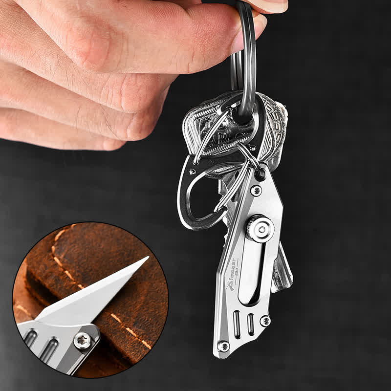 Push Pocket Knife Portable Unboxing Cutter Keychain - image 0