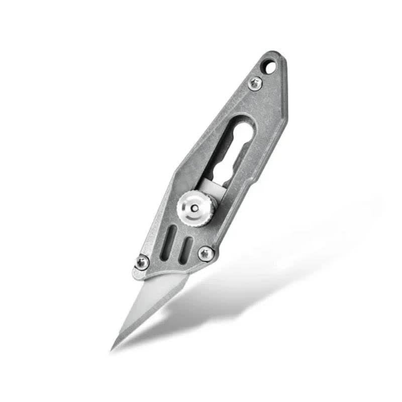Push Pocket Knife Portable Unboxing Cutter Keychain - Stone washing - image 9